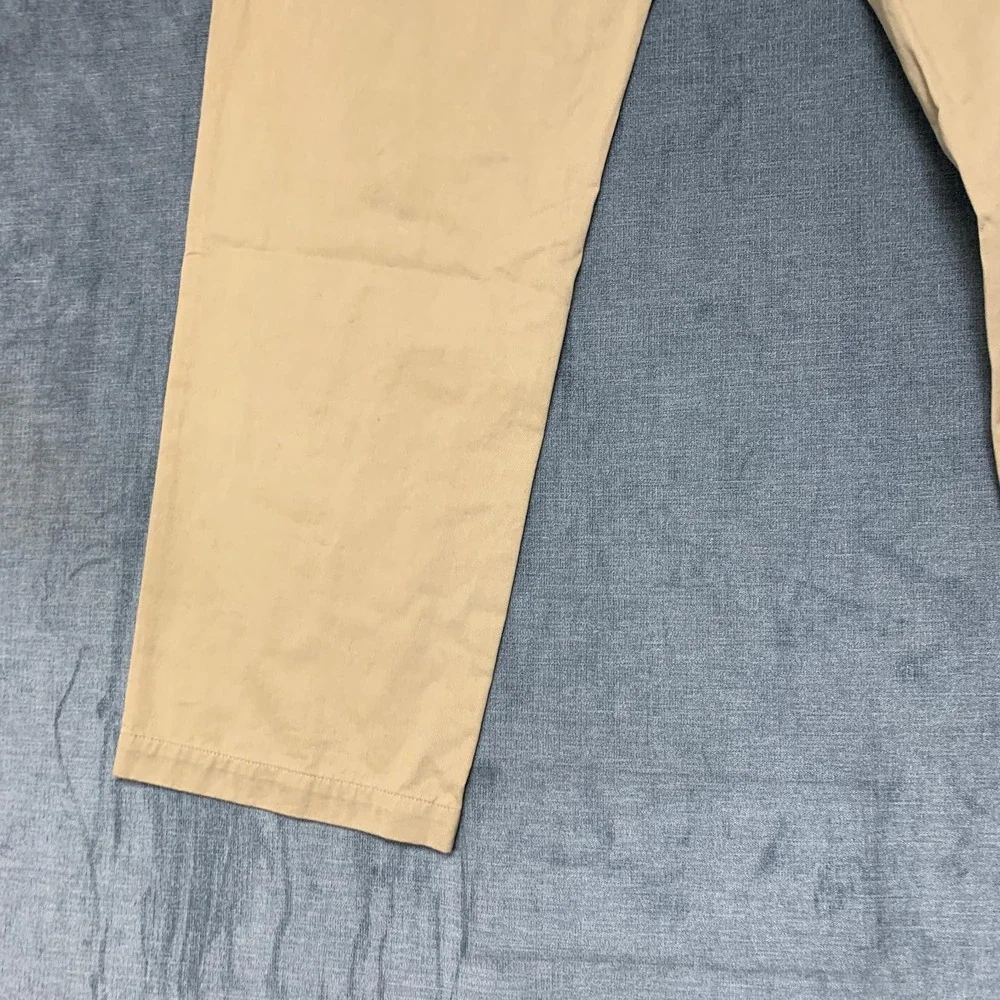 Calvin Klein Pants Men 40x32 Beige Cotton Pockets High Rise Straight Leg Outdoor